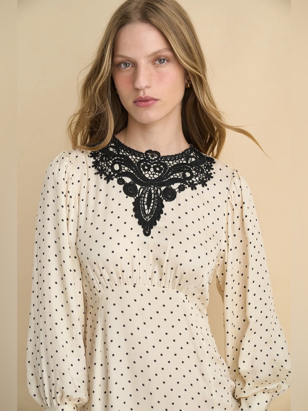 Daniela Dress Ecru warehouse